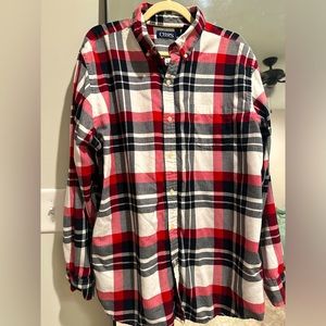 Chaps plaid casual button down